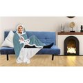 Duck River Kensie GIDTO=6 /15594 Fleece Sherpa Throw Blanket Warm Cover For Your Bed  Couch  and Sofa - Geometric Hooded - 51x71 - Light Blue GIDTO=6 /15594
